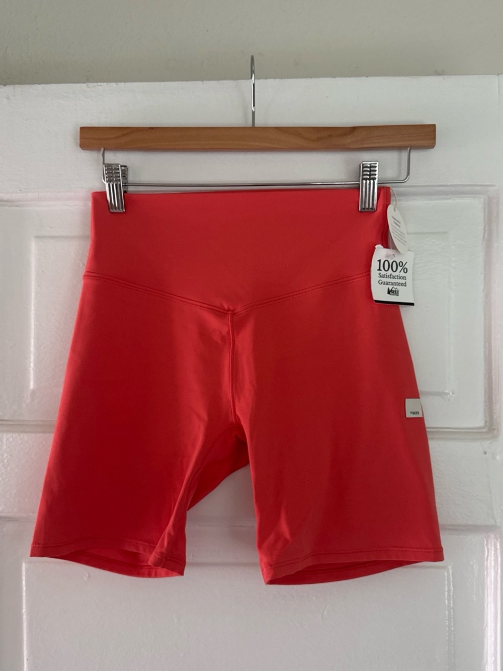 NWT Vuori Biker Shorts - Bright Coral